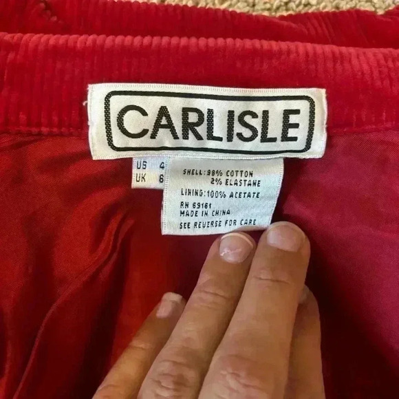 Red Corduroy Women's Top - Picture 10 of 10